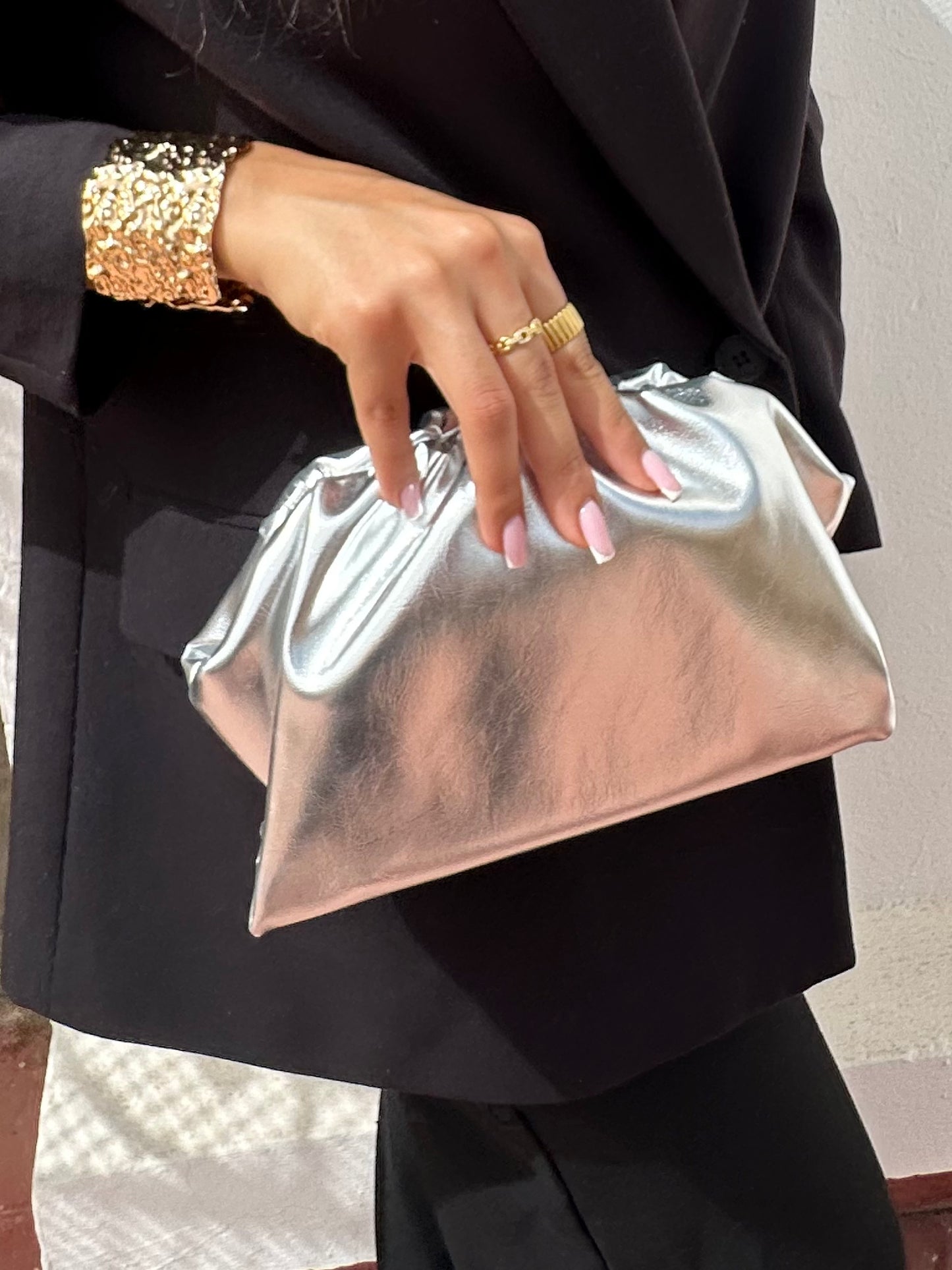 SAC À MAIN ARGENTÉ