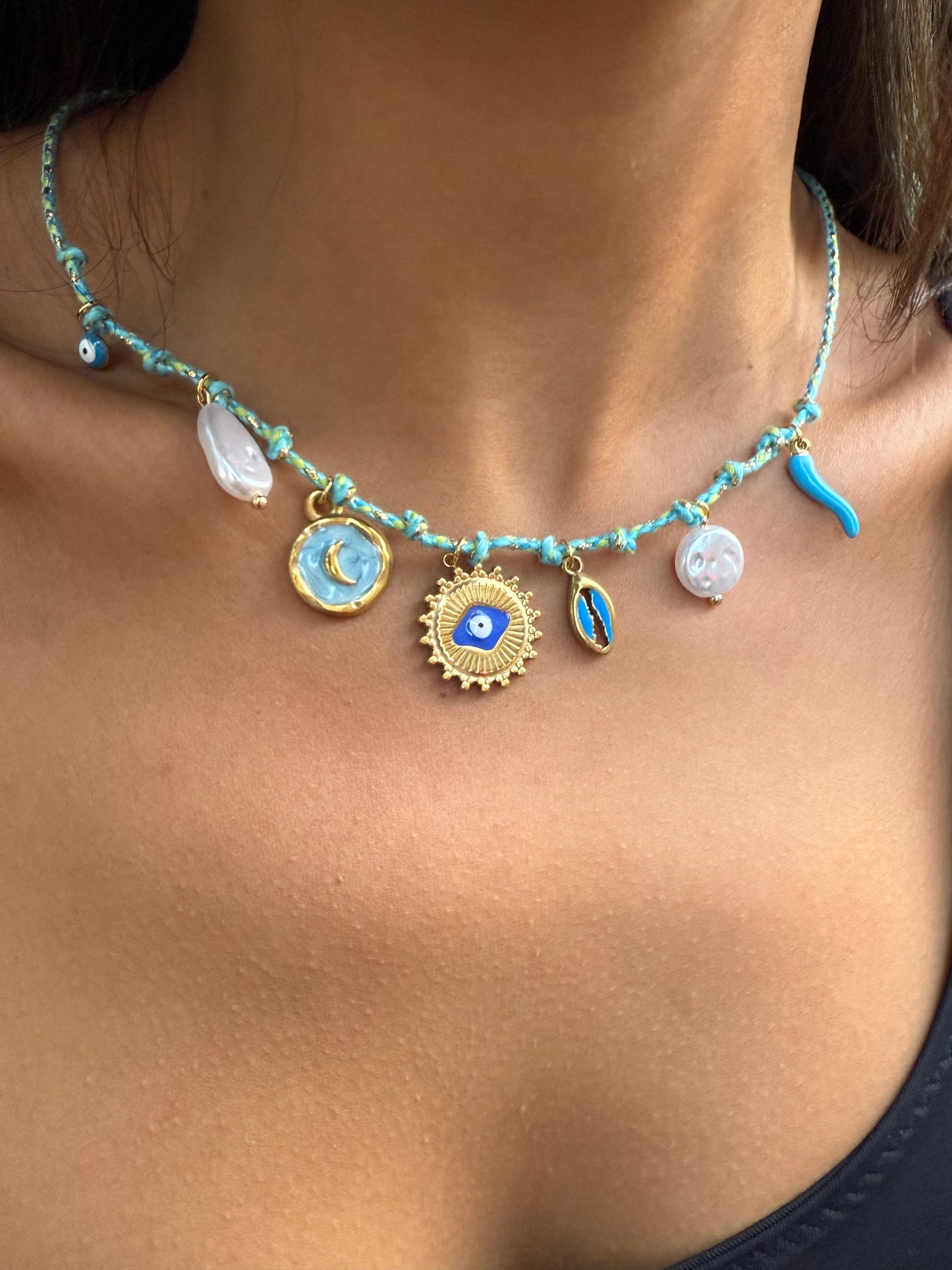 COLLIER CORDON TISSÉ- ARIEL