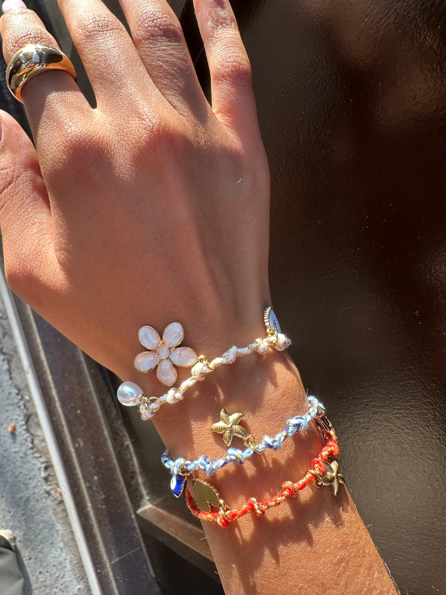 BRACELETS FAITS MAIN - BLEUET