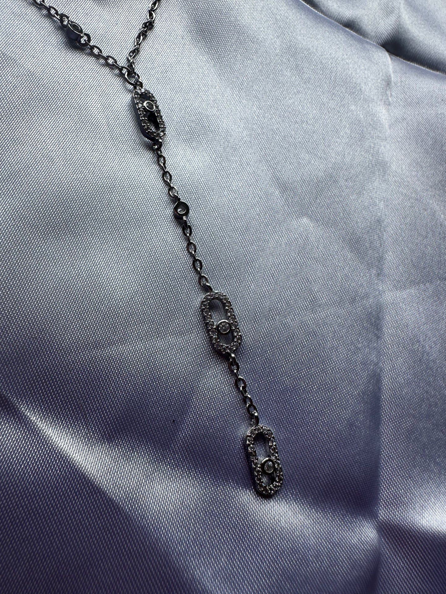 COLLIER TOMBANT ARGENTÉ -TIYA