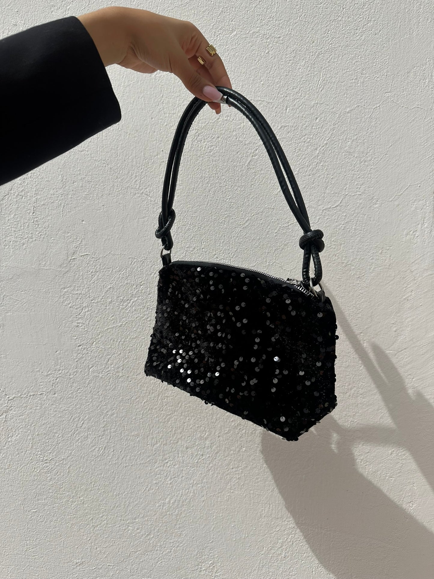 SAC À MAIN SEQUIN NOIR