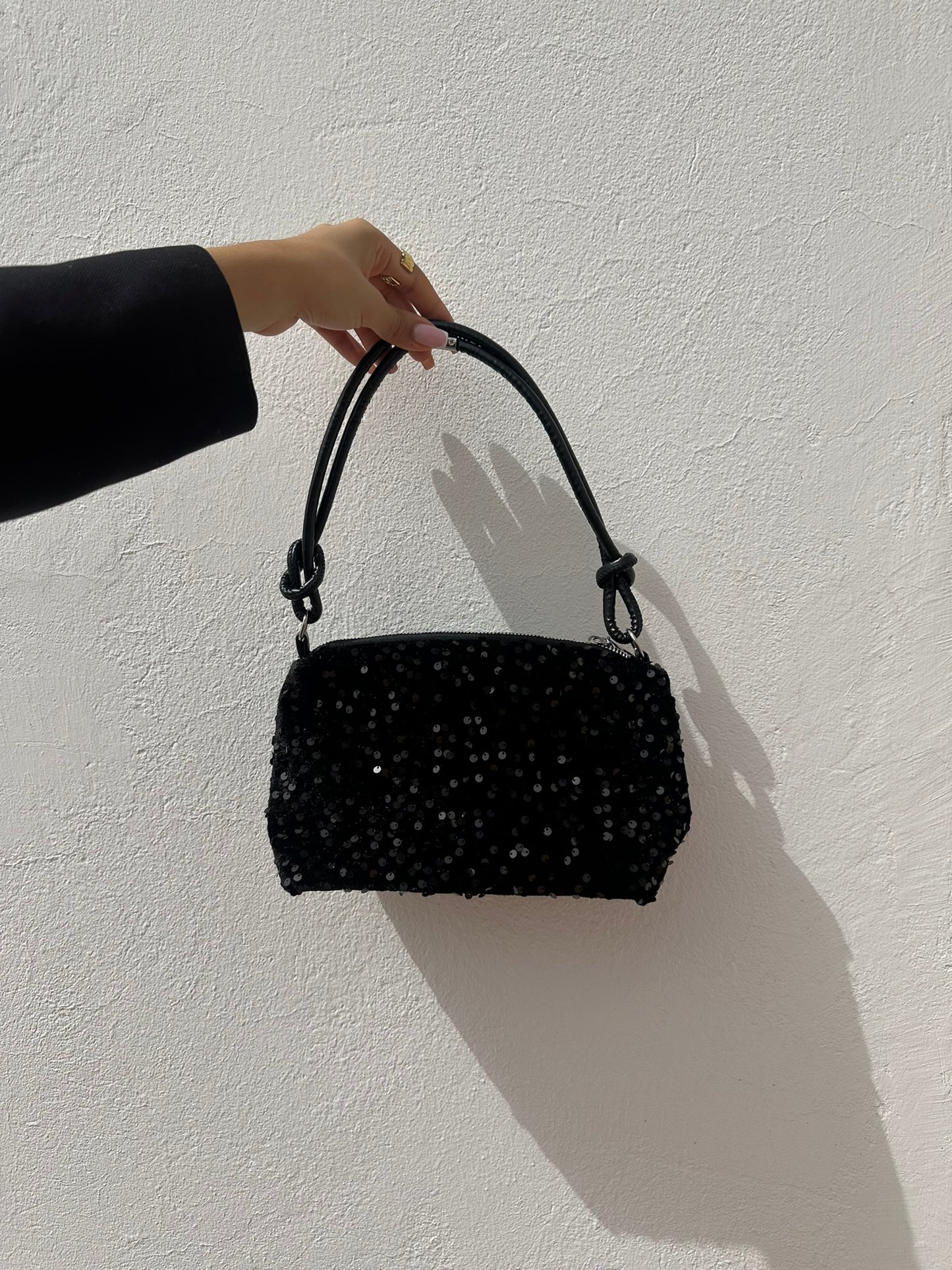 SAC À MAIN SEQUIN NOIR