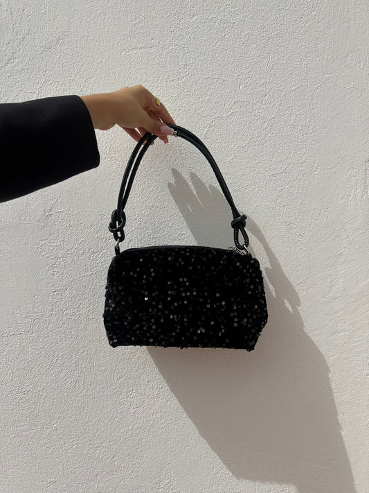 SAC À MAIN SEQUIN NOIR