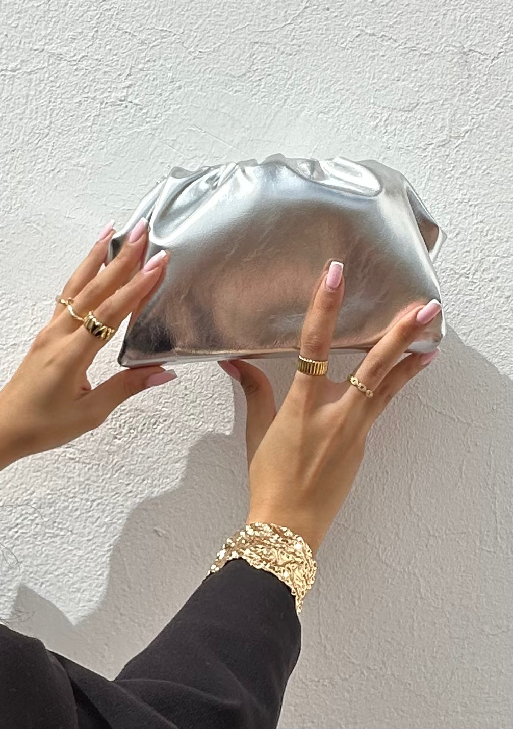 SAC À MAIN ARGENTÉ