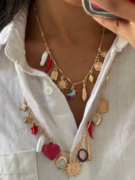 COLLIER À CHARMS -NARCISSSE