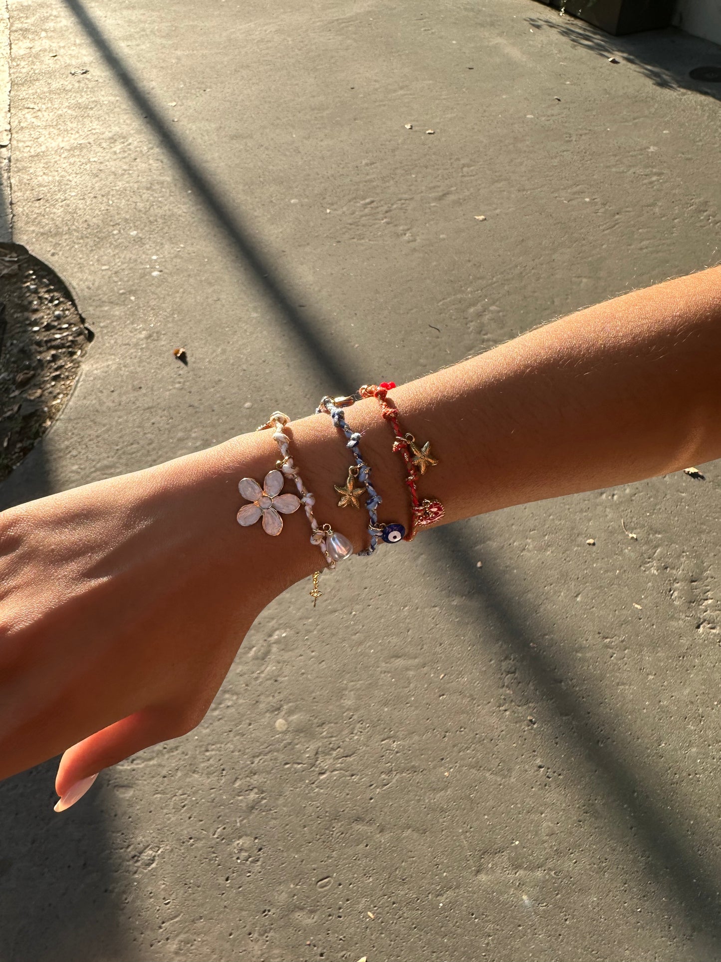 BRACELETS FAITS MAIN - BLEUET