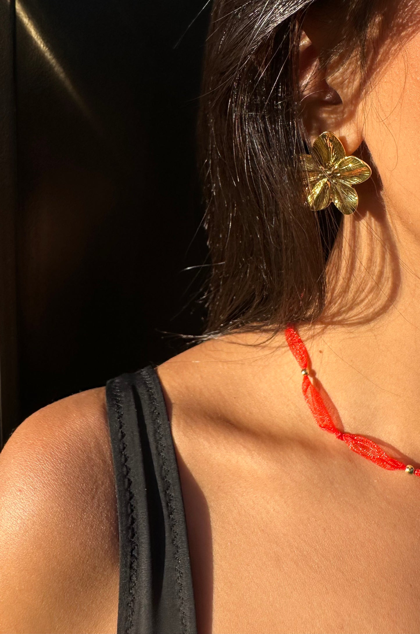 BOUCLES D'OREILLES DORÉES - FLORA