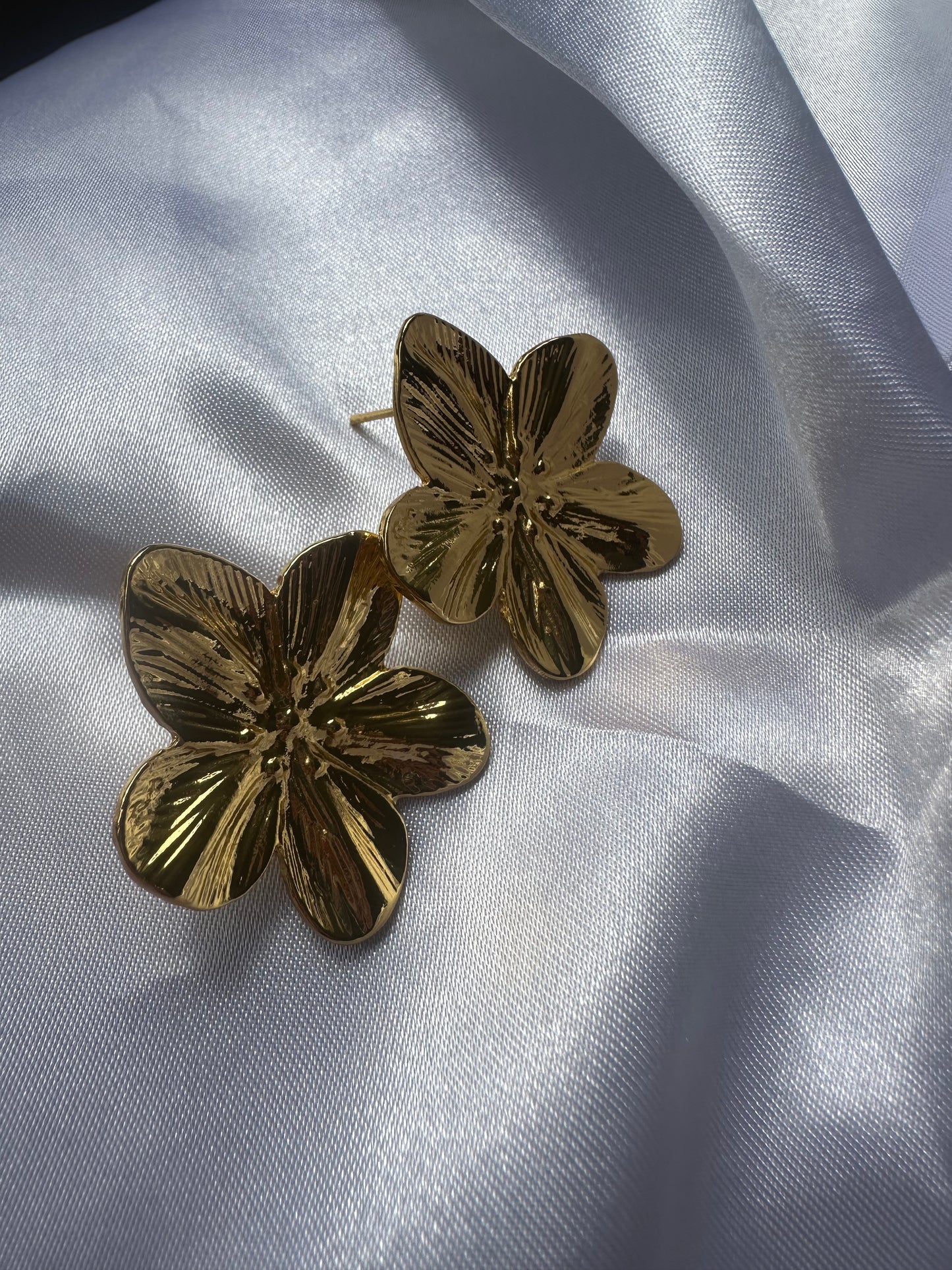 BOUCLES D'OREILLES DORÉES - FLORA