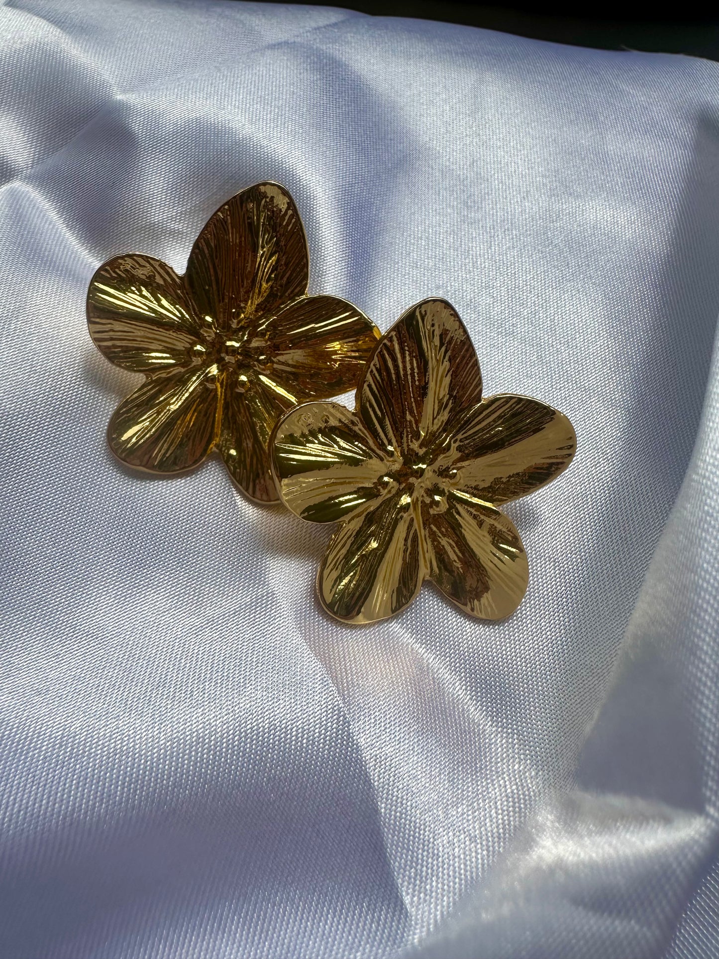 BOUCLES D'OREILLES DORÉES - FLORA