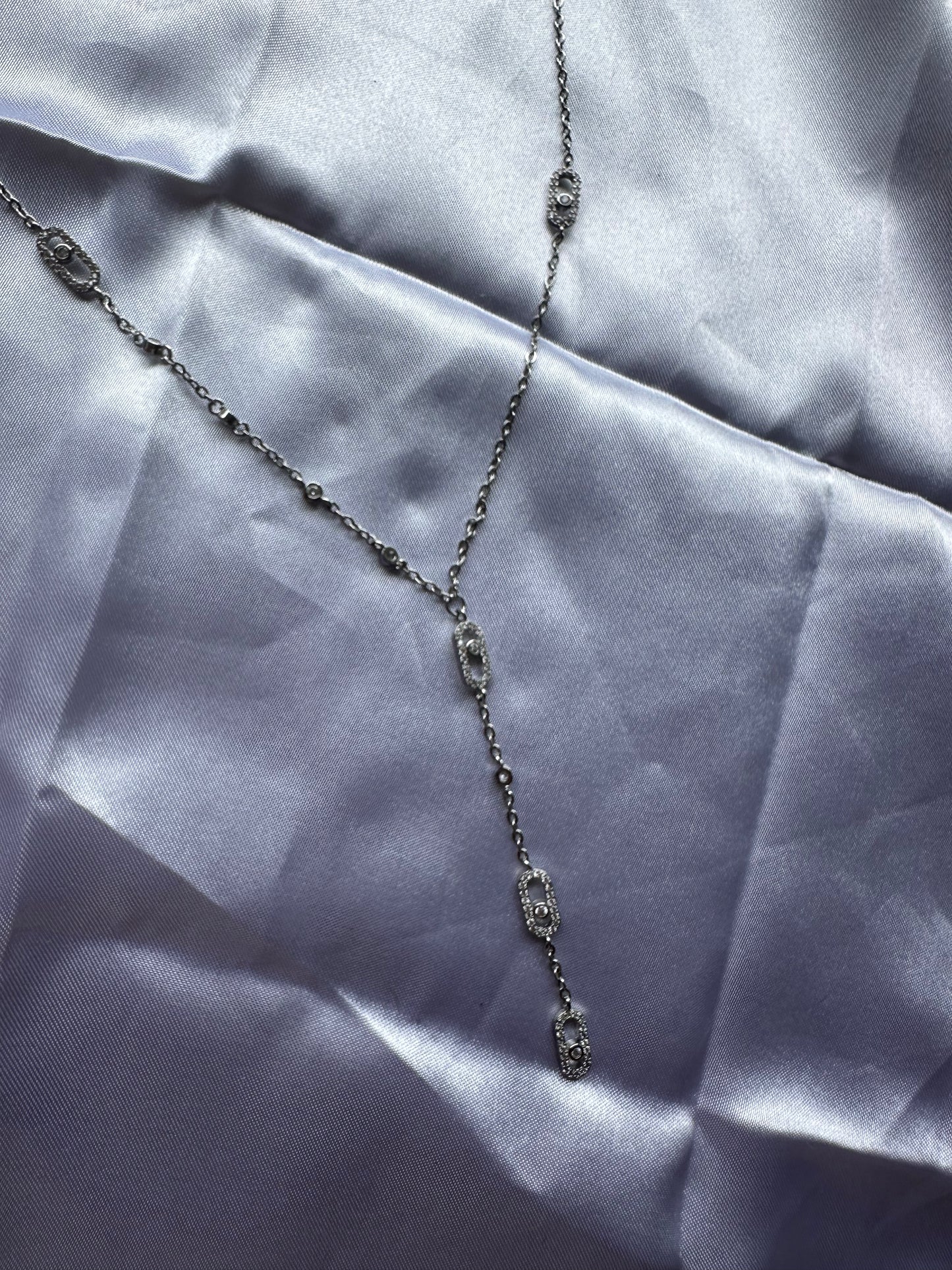 COLLIER TOMBANT ARGENTÉ -TIYA