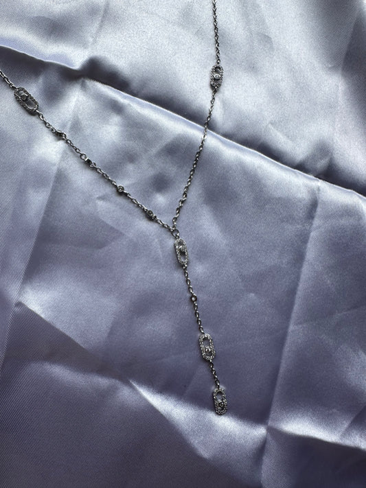 COLLIER TOMBANT ARGENTÉ -TIYA