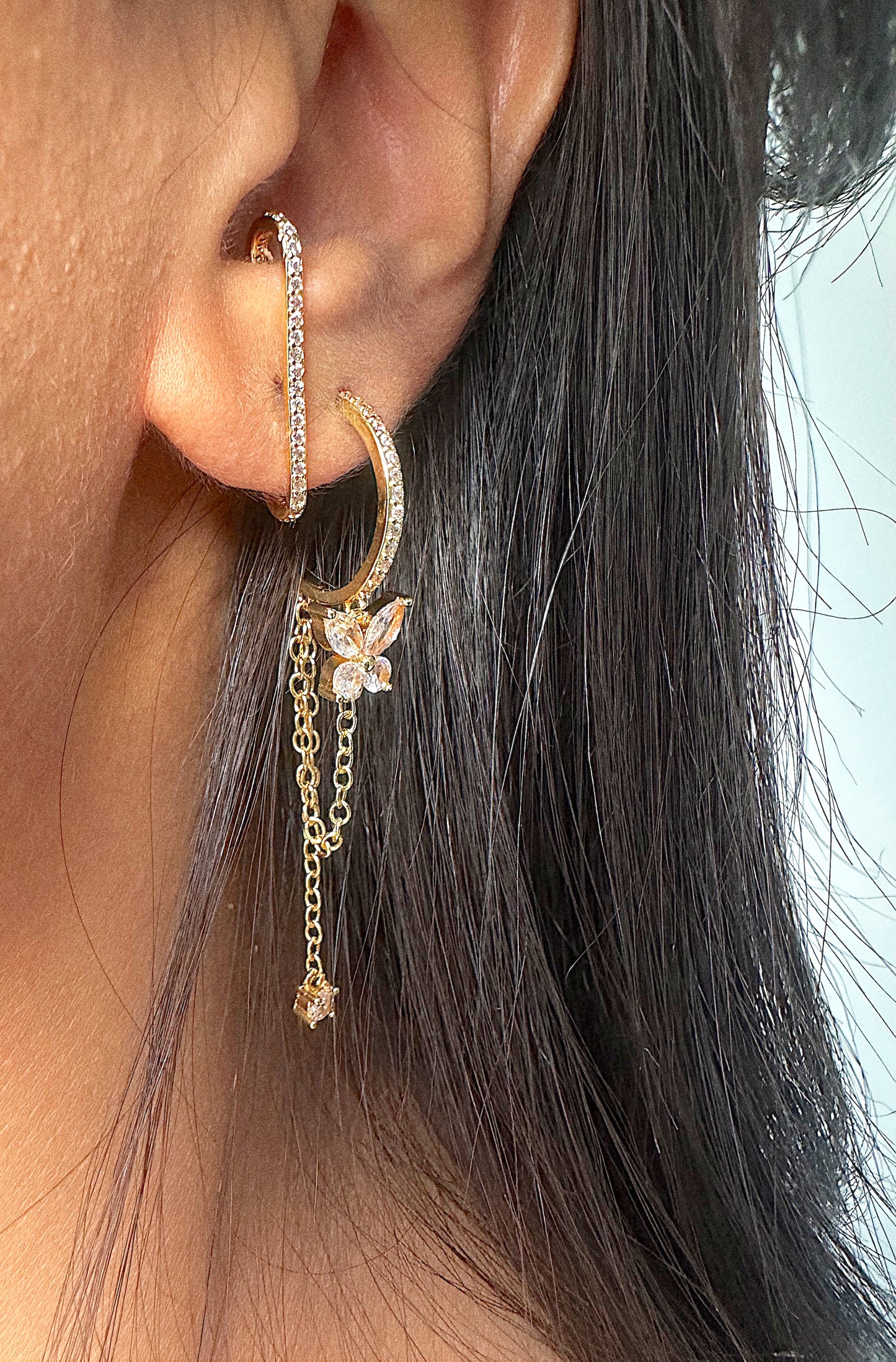 BOUCLES D'OREILLES LINÉAIRES DORÉES - LYNA
